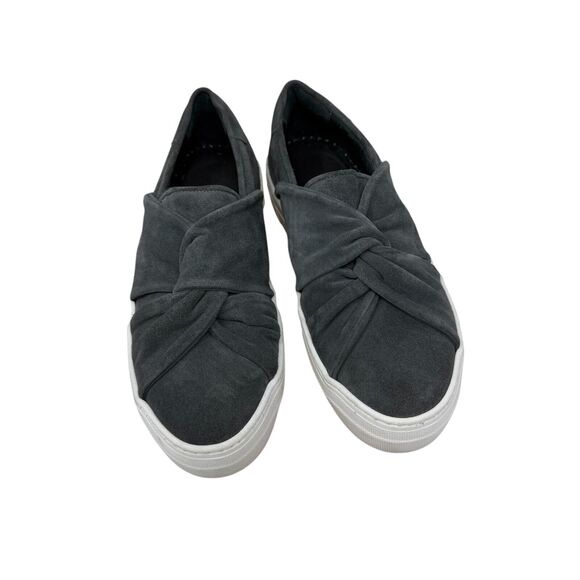 Maje Grey Suede Leather Knotted Slip On Platform Sneaker Capsole Women 40 US 9.5 - Picture 1 of 8